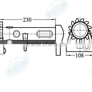 08148 Heavy Duty Winch,Weld-on Combination Webbing and Cable Winches thumbnail-2