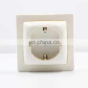 Yaki Hot Selling Wall Socket Universal Contracted Switch White Copper Accessories French Standard Socket Wall Socket thumbnail-4