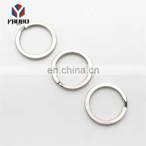 Custom Shape Stainless Steel Plain Flat Key Split Ring Brass Chain For Bag thumbnail-5
