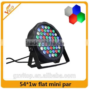 New 2016 Popular dj Stage Equipment Light Dmx Led Flat Mini Par 54x1w Rgbw thumbnail-1