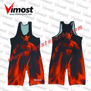 Custom Sublimation Wrestling Singlet thumbnail-3