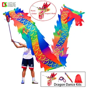 Fitness Dragon Dance With Dragon-Head Kit Holiday Gift Chinese Spring Festival Blessings Adult And Children's Toys thumbnail-1