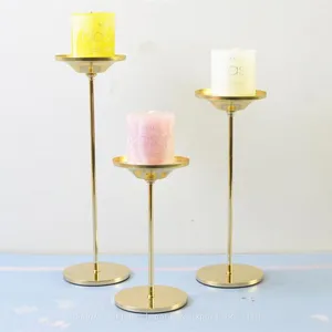 Cheap Wholesale Handmade Gold Black Colored Candlestick Holder For Wedding Party Restaurant and Home Decoration thumbnail-3