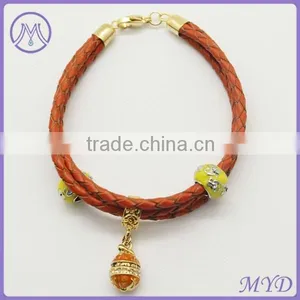 DIY Bead Teen Imitation Leather Bracelet With Egg Beads thumbnail-1