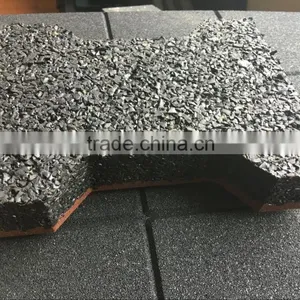 Type Dog Bone Rubber Floor 23mm Thickness Driveway Rubber Paver thumbnail-3