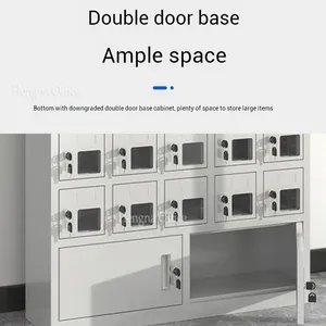 Customizable 24 - Door Mobile Device Charging Cabinet | With Glass Door and Timer Switch | for School thumbnail-1