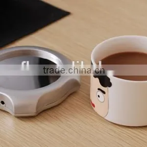 Usb Coffee Cup Warmer With Clock , Portable Powered Cup Usb Heater thumbnail-2