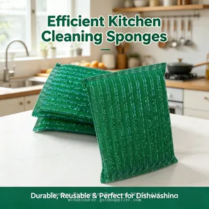 Absorbent Kitchen Sponges, 4-Color Pack Reusable Sponges for Household Cleaning thumbnail-2