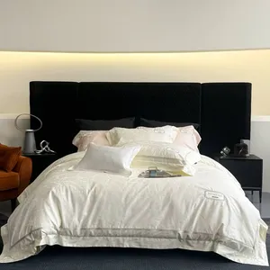 Ultra-Soft 100% Natural Cotton King Bedding, Modern Solid Color Skin-Friendly Sheet Set thumbnail-1