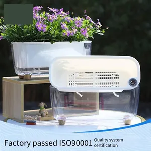 Wholesale of Cross - Border Hot - Selling All - Transparent Plastic Self - Watering Lazy Flower Pots, Special Resin Planting Pots for Amazon thumbnail-2