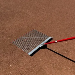 Direct Factory Welded Expanded Mesh Drag Mop 24in X 18in Square Hole Steel Mat With Cutting Service for Baseball Diamond Gravel thumbnail-1