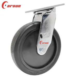 Carsun Heavy Duty Caster Wheels 8 Inch Black Nylon Wheels Industrial Swivel Caster thumbnail-1
