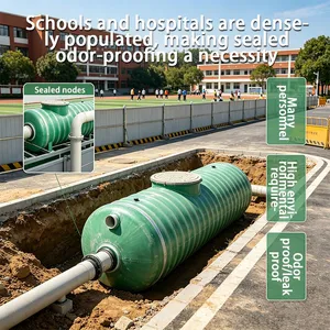 Easy Maintenance Corrugated Septic Tank Openable Manhole Design Domestic Sewage Tank thumbnail-1