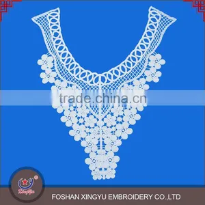 Hot Sell Custom Shape Fashion Cotton Crochet Embroidery Pattern Lace Collar Neckline for Women thumbnail-3