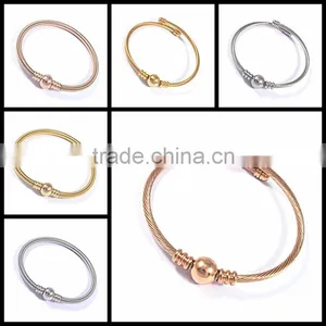 2016 Jewelry Stainless Steel Bangle Rose Gold Plated Bracelet thumbnail-1