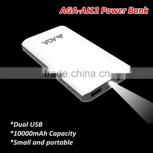 AGA Mini Smart Power Bank 10000mAh | Utra Thin Portable Charger for Phone and Other USB Devices | Mobile Phone Charger in Pocket thumbnail-1