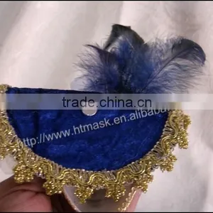 Vintage Handprint Decron Bell Decoration Handmade Hat Mask thumbnail-5