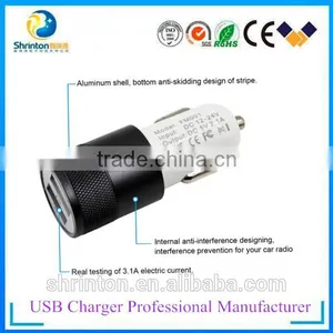2 Ports High Quality 5V 2.4A/1A Usb for Mobile Phone Car Charger Adapter thumbnail-4