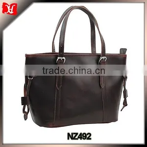 2016 New Arrival Women Top Handle Handbags 14" Laptop Bag Cowhide Leather Handbags Handbags Brands thumbnail-1