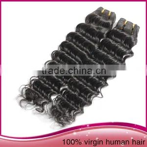 New Arrival 100 Peru Human Hair Weaving, African Women Deep Wave Hair Extension, Raw Human Hair Sew In Weav thumbnail-2