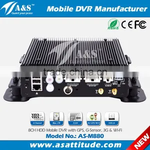 8CH Full D1 Mobile Car Bus DVR With CMS Free Software thumbnail-2