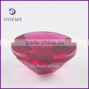 Round 5# Flat Back Checkerboard Synthetic Ruby Stone Prices thumbnail-1