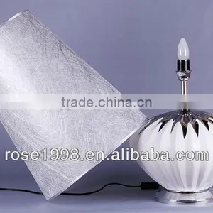 Silver Shade and Chrome Base Table Lamp thumbnail-6