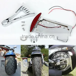BJ-LPL-004 Custom Chrome Motorcycle Fender Eliminators With LED Light for Bike 1" or 3/4" Back Axle thumbnail-2
