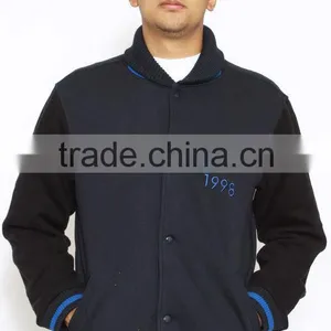 Plus Size Cotton Fleece Varsity Jacket,custom Plus Sizes Cotton Fleeve Jacket,customized Cotton Style Jacket thumbnail-1