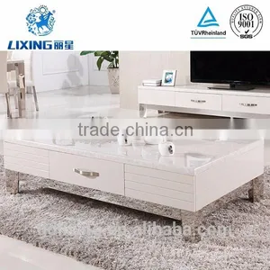 Living Room Furniture Marble Top Wooden Sofa Table thumbnail-1