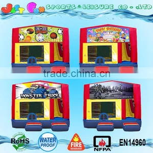 Happy Birthday Bouncy Castle Modular Cheap Bounce Houses With Slide Combo for Kids thumbnail-1