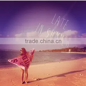 China Supplier Wholesales 100% Cotton 21s/2 Terry Cloth / Terry Velour Circle Beach Towels Customize is Also Avalible thumbnail-1