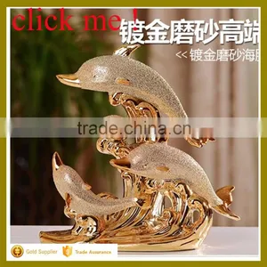 2016 Wholesale Ceramic Gold-plated Dolphin Luxury Home Decor thumbnail-1