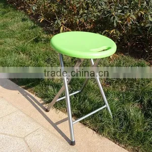 Strong and Durable 45H Metal Leg and Plastic Round Folding Stool thumbnail-5