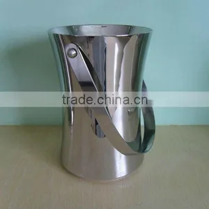 Single Handle Stainless Steel Wine Ice Bucket thumbnail-1