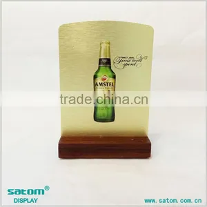 Double-Side Acrylic/Natural Material Wood Bar Menu Holder thumbnail-4