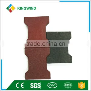 Easy to Install Maintain Interlock Dog Bone Rubber Floor for Parking thumbnail-2