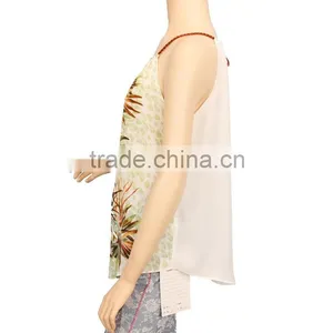 NEW Arrival 2015 Summer Women's Sleeveless Shirt Chiffon Blouse Tops thumbnail-3