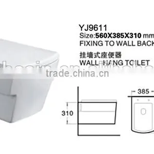 YJ9611 Ceramic Bathroom Save Spaces Wall Hung Toilet/WC/ Water Closet thumbnail-1