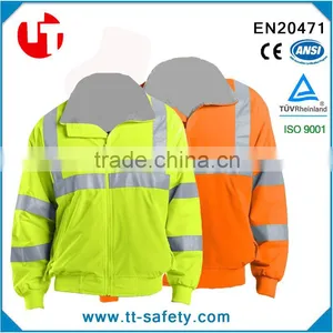 High Visibility Winter Construction Keep Warm Reflective Work Safety Workwear Jacket thumbnail-1