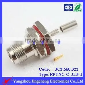 Reverse Polarity TNC Female Body With Male Pin Crimp Straight Type for RG316 Cable thumbnail-1