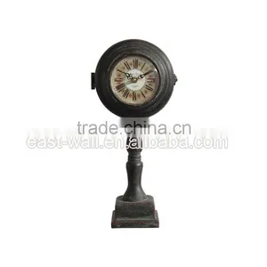 2016 Top Sale Wholesale Customized Logo Cleaning Clocks Watches Antique Porcelain With Brass Table Clock thumbnail-2