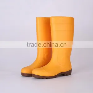Factory Price Unisex Waterproof Safety PVC Rain Boots, Steel Toe Safety Boots thumbnail-1