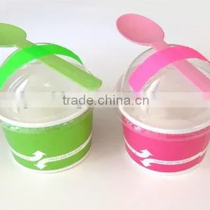 100ml Paper Ice Cream Containers/Cups With Lid and Spoon Inside thumbnail-1