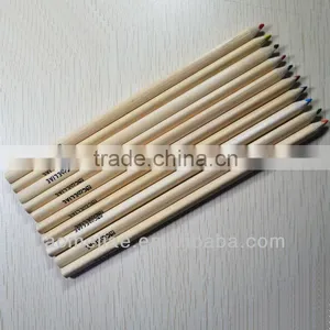 7" Standard Size Triangular Shape High Quality 3.0mm Color Lead Natural Wood Colored Pencil thumbnail-4