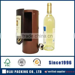 High End Neoteric Leather Wine Box for Wedding thumbnail-1