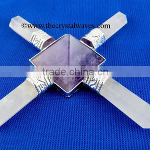 Rose Quartz & Amethyst Pyramid Energy Generator thumbnail-1