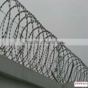Flat Wrapped Cross Razor Blade Wire for Jail Fence thumbnail-1