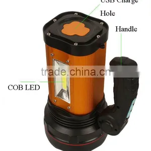 3900 Portable Lamp Searchlight USB Mobile Power Rechargeable LED Flashlight Outdoor Usb Led Light thumbnail-3