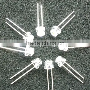 Static Pack Super Bright Water Clear 5mm White Strawhat LEDs With Flange thumbnail-2